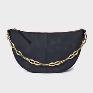 Universal Thread Black Shoulder Bag with Gold Chain